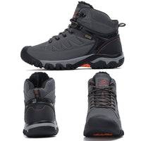 1 x RAW Customer Returns AX BOXING Winter Shoes Men Lined Non-Slip Hiking Boots Warm Snow Boots Winter Boots Trekking Shoes Ankle Boots 41-46 EU 1235 Dark Grey, 44 EU  - RRP €49.4