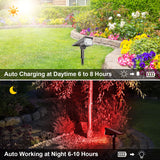 1 x RAW Customer Returns T-SUNUS garden spotlight solar outdoor multi-colored, solar spotlight for outdoors 10 LED solar lamps for outdoors 6 color changing solar garden light IP65 waterproof for trees bushes garden path 4 pieces - RRP €45.99