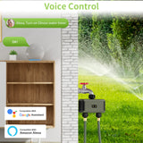 1 x RAW Customer Returns Irrigation computer WLAN 2 outputs, Diivoo Smart App Wireless irrigation system with remote control and Wi-Fi hub, WiFi 2.4GHz with app voice control - RRP €76.63