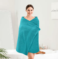 1 x RAW Customer Returns Utopia Towels - Bath Towel Set 4 Pack, 69 x 137 cm 100 Ring-Spun Cotton Towels Turquoise  - RRP €38.4