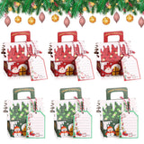 1 x Brand New 24 pieces of Christmas gift bags, gift bags with handle, large Christmas bags, Christmas biscuit bags, kraft paper gift bags, gift bags, Christmas biscuit boxes, Christmas gift boxes - RRP €8.66