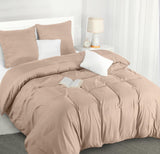 1 x RAW Customer Returns Utopia Bedding bed linen 200x200 set - microfiber duvet cover 200x200 cm 2 pillowcases 80x80 cm - beige - RRP €19.39