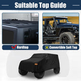 6 x Brand New X AUTOHAUX Car Cover Full Exterior Waterproof Dustproof for Jeep Wrangler JK JL 2 Door up to 440cm - RRP €466.44