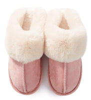 1 x RAW Customer Returns Donpapa Women s Men s Slippers Lambskin Fluffy Slippers Plush Winter Warm Slippers Lined Slippers Pink 36.5-38 - RRP €24.44