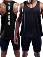 1 x RAW Customer Returns Pack of 3 tank tops for men, summer sleeveless muscle shirts, gym sports undershirt, functional shirt, workout tank top, fitness armpit shirts, bodybuilding tee shirt for men Black Gray Dark Grey-3P06-2XL - RRP €25.4