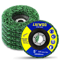 2 x RAW Customer Returns LAIWOO 125mm CSD Disc Upgraded Grinding Disc, 5 Pieces Green Cleaning Disc Set, Coarse Cleaning Disc Nylon Fabric Disc Paint Removal Rust for Angle Grinder - RRP €67.18