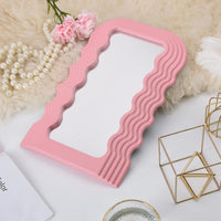 4 x Brand New Funerom Rectangular Aesthetic Mirror with Wavy Edges, 16 x 10 , Pink - RRP €103.48