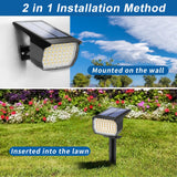 1 x RAW Customer Returns WENATY Solar Lights for Outdoors, 4 Pack 46LED Solar Spotlights for Outdoors, 3000K Warm White Solar Garden Lights, IP65 Waterproof Solar Spotlights, 3 Brightness Modes Solar Lights for Garden Yard Walkway Paths - RRP €29.99