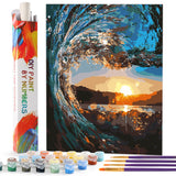 10 x RAW Customer Returns BOSHUN Painting by Numbers DIY Oil Painting for Children Adults Beginners Sunset Seascape 16 x 20 Inch Canvas Print Wall Art Decoration Without Frame  - RRP €204.0