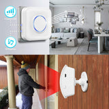 1 x RAW Customer Returns BITIWEND Passage detector wireless motion detector alarm shop door PIR motion sensor inside door wireless bell with 58 melodies wireless infrared shop bell alarm system for motorhome, home, garage - RRP €29.99