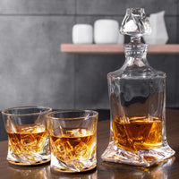 1 x RAW Customer Returns KANARS 7-piece whiskey glasses and carafe set, lead-free crystal glasses, 800 ml whiskey decanter with 6x 300 ml glasses, high quality, beautiful gift box - RRP €69.88