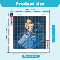 1 x Brand New EOBROMD Diamond Painting Children Princess, Diamond Painting with Frame, 5D Diamond Painting Pictures Children Anime, Diamond Painting Pictures Arts Craft for Home Decor Gift 18x18cm - RRP €20.4