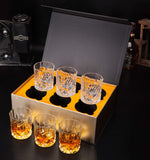 1 x RAW Customer Returns KANARS Whiskey Glasses, Lead-Free Crystal Glasses, 6-Piece Whiskey Glass, Luxurious Gift, 300 ml - RRP €47.21