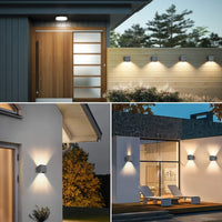 1 x RAW Customer Returns BOYIR outdoor wall light with motion detector 12W LED wall lamp IP65 waterproof outdoor wall light with adjustable beam angle 3000k warm white wall lighting indoor outdoor, anthracite - RRP €28.22