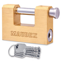 1 x RAW Customer Returns Maudex MBX 70 Brass Heavy-duty container padlock for outdoor use Drill protection, burglary protection cylinder Also as a security lock for garage, shed, motorcycle - RRP €32.96