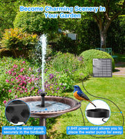 1 x RAW Customer Returns SZMP Solar Fountain 1.8W Solar Pond Pump 2024 Upgraded 100 Glass, 10 DIY Effects with 9.84ft Cable, Solar Water Pump Solar Floating Fountain Pump for Garden Pond, Bird Bath, Fish Tank - RRP €14.16