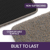 1 x RAW Customer Returns DEXI dirt trapper mat, non-slip doormat for indoor and outdoor use, washable entrance carpet, absorbent doormat - cleaning mat 60 x 90 cm, brown-blue - RRP €30.74