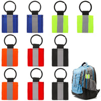 1 x Brand New Grevosea Pack of 10 reflective pendants safety key chain reflective strips safety reflector pendant key chain for backpack clothing, wheelchair, cycling, hiking - RRP €36.0