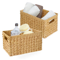 1 x RAW Customer Returns GRANNY SAYS storage basket, 2 pack baskets, large woven basket, wicker basket for bathroom, basket for shelf, waterproof woven basket, shelf baskets with handles, beautiful baskets - RRP €35.28