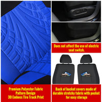 1 x RAW Customer Returns AUTOYOUTH Car Seat Covers Universal Fit Complete Set Car Seat Protector Tire Rails Car Seat Accessories, Blue - RRP €45.99