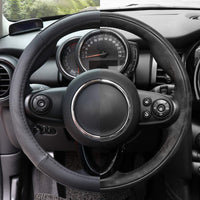 1 x RAW Customer Returns COFIT Anti-Slip Steering Wheel Cover Breathable Microfiber Leather Steering Wheel Cover S 35.5-36cm Black - RRP €19.99