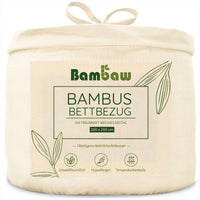 1 x RAW Customer Returns Bamboo Duvet Cover Beige - 200x200 cm Duvet Cover Softness Sustainable Luxury Duvet Cover Nordic Anti-mite Cover Breathable Fabric Bambaw - RRP €72.76