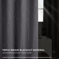 1 x RAW Customer Returns Deconovo blackout curtains for bedroom, eyelet curtain, thermal curtains, extra warm, opaque, 175 x 140 cm height x width , dark grey, set of 2 - RRP €27.0