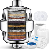 1 x RAW Customer Returns Veoryfly 20 Stage Shower Filter - Shower Limescale Filter with 3 Replacement Cartridges, Shower Water Filter for Removes Heavy Metals Limescale and Chlorine and Other Deposits in Hard Water - RRP €33.43