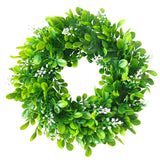 1 x RAW Customer Returns SOMYTING Artificial Wreath 30cm Green Eucalyptus Willow Leaf Front Door Wreath Artificial Plastic Wall Wreath Vine Plant Decorative for Outdoor Party Garden - RRP €13.1