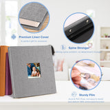 1 x RAW Customer Returns DazSpirit Self-Adhesive Linen Cover Photo Album, 20 Sheets 40 Pages, DIY Photo Album with Scraper and 2 Metal Pens, Ideal Family Wedding Album Grey  - RRP €22.8