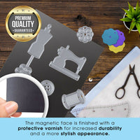 1 x RAW Customer Returns The Magnet Shop Self Adhesive Magnetic Sheets 30 x 21cm for Die Cutting, Crafts, Van or Vehicle Signage Black Grey White Pack of 10 A4 Sheets 0.85mm Thick  - RRP €24.02