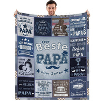 1 x Brand New JhcsDy Gift Dad For the world s best dad Cuddly blanket Birthday, Christmas Father s Day Best dad gifts warmth, love combined in one gift 130x150CM - RRP €31.25