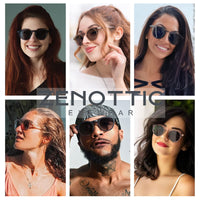 1 x RAW Customer Returns ZENOTTIC Vintage Round Polarized Sunglasses for Men and Women with UV400 Protection - RRP €25.56