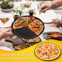 1 x RAW Customer Returns TEAMFAR pizza tray set of 4, stainless steel round pizza mold with non-stick coating, 26 cm pizza baking tray for baking and serving, healthy and durable, easy to clean - RRP €20.16