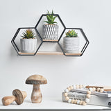 1 x RAW Customer Returns TERESA S COLLECTIONS Modern artificial plant with metal wooden stand for home decoration, set of 3 artificial succulents in geometric ceramic, living room decoration table decoration mother daughter gift - RRP €39.99