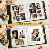 1 x RAW Customer Returns Lanpn Self-adhesive Wedding Album Paste Photo Book, Linen Large White Pages Wedding Photo Album for DIY with Sticker Pen 10x15 13x18 Photos Pictures Large, 40 Sheets 80 Pages, Beige  - RRP €26.69