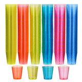 1 x RAW Customer Returns Matana 300 Coloured Hard Plastic Cups, Neon Shot Glasses, 30ml - Shot Glasses - Resistant and Reusable - Birthdays, Weddings, Christmas, BBQs, Parties - RRP €21.99