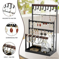 4 x Brand New MingsunTan Jewelry Holder Organizer, Necklace Holder, Jewelry Organizer, 6 Tier Jewelry Stand for Necklace, Rings, Earrings, Bracelet Black - RRP €83.96