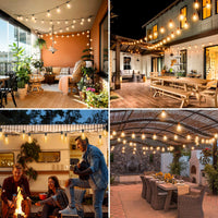 1 x RAW Customer Returns libtit 36M Outdoor Fairy Lights Dimmable with Remote Control, 50 3 ST38 Fairy Lights Bulbs Outdoor 4 Mode Outdoor Fairy Lights Power, Waterproof LED Fairy Lights Outdoor for Patio Garden Balcony - RRP €44.36