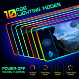 1 x RAW Customer Returns GIM RGB Gaming 15W Wireless Fast Charging Mouse Pad XXL Mousepad 800 x 300 x 4cm, Star Motif, LED, Waterproof, Gaming Mouse Pad Starry Sky  - RRP €40.33