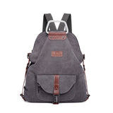 1 x RAW Customer Returns Travistar Backpack Women Handbag Shoulder Bag Canvas Casual Ladies School Bag Shoulder Bags Anti Theft Travel Backpack Women for Work School Shopper Casual Daily, Gray - RRP €31.25