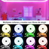 1 x RAW Customer Returns EXTRASTAR RGB Neon LED Light Strip, 5M 96Leds LED Strips with 28-Key Remote Control and Bluetooth APP Control, Waterproof IP65, 12V, 5A, for Room, Wedding, Party, Christmas - RRP €30.08