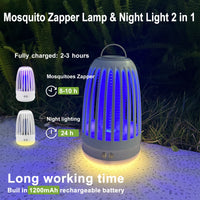 1 x RAW Customer Returns Mosquito Killer Lamp, Electric Insect Killer with Night Light 2 in 1, Powerful Pest Control Traps for Indoor and Outdoor - RRP €36.29