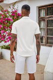 1 x RAW Customer Returns COOFANDY Men s Short Sleeve Shirts Slim Fit Casual Shirt Non-Iron Business Shirt Short Sleeve Shirt Summer Shirts Short Sleeve Shirts Beach Shirt Plain White M - RRP €24.99