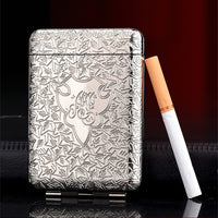 1 x RAW Customer Returns Cigarette Case Box Silver High Quality Metal for 14 Cigarettes Regular Size Cigarette Peaky Blinders Merchandise - RRP €21.06