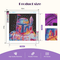 1 x Brand New MOGTAA Soldier Star Wars Diamond Painting Kits for Kids with Frame, Cartoon 5D Diamond Embroidery Complete Kit with Frame, Cartoon DIY Diamond Art, for Home Decor 18x18cm - RRP €19.2