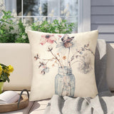 13 x Brand New Waterproof Outdoor Cushion Covers Linen 45x45cm Spring Watercolor Flower Vase Dragonfly Butterfly Bee Decorative Patio Furniture Cushion Cover for Couch Sofa Bench Farmhouse Pack of 2 - RRP €196.56