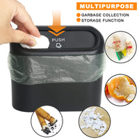 1 x RAW Customer Returns Einesin car trash can with 40 garbage bags, car trash can, small trash can, car trash can with lid, hanging storage box, accessories black  - RRP €12.99