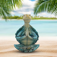 1 x RAW Customer Returns Zueyen Yoga Turtle Meditation Figurine Home Decoration Creative Beach Meditation Turtle for Home Gift Collection Office Spring Summer Garden Decoration - RRP €13.1