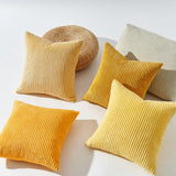 1 x RAW Customer Returns Topfinel cushion cover 50 x 50 cm yellow set of 4 corduroy cushion covers cushion cover cover sofa cushion decoration for sofa bedroom living room balcony children fluffy color gradient - RRP €29.99